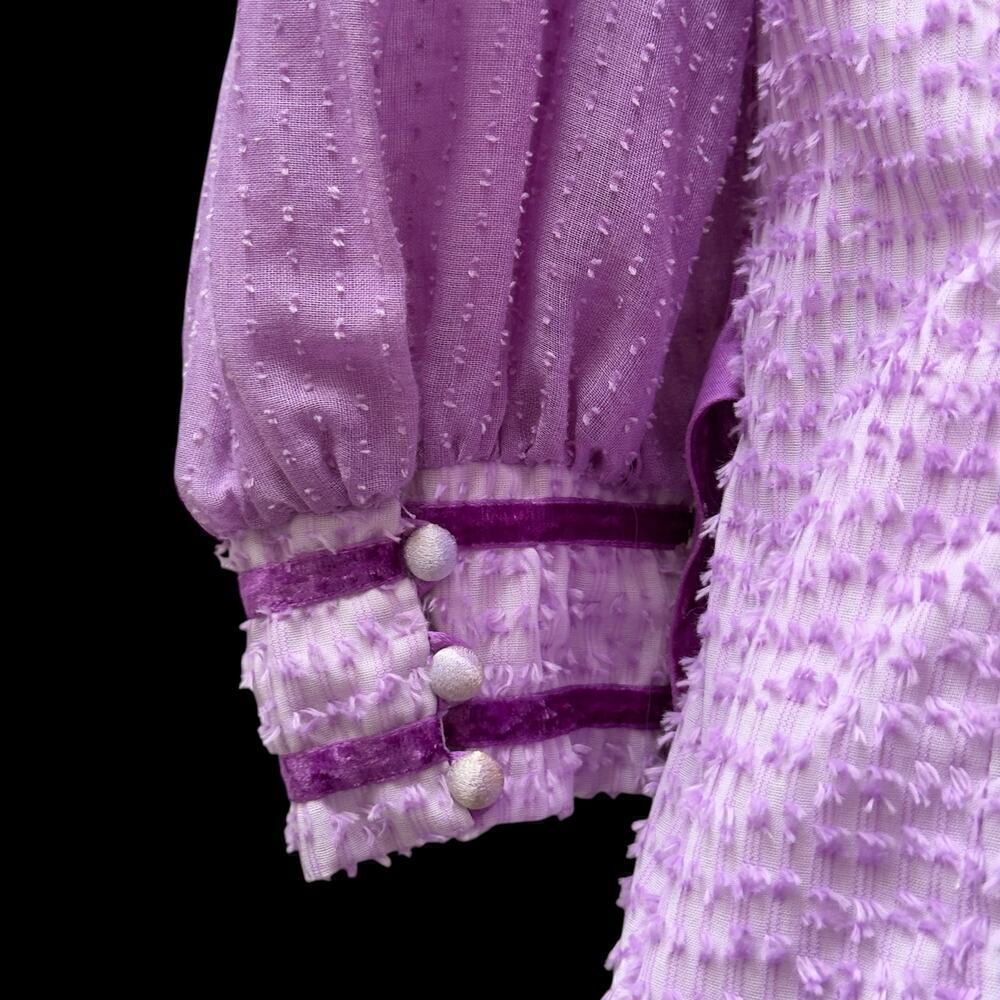 Sue Wong Young Innocent by Arpeja VINTAGE 2 Piece Edwardian Dress Purple Size XS - Picture 9 of 16